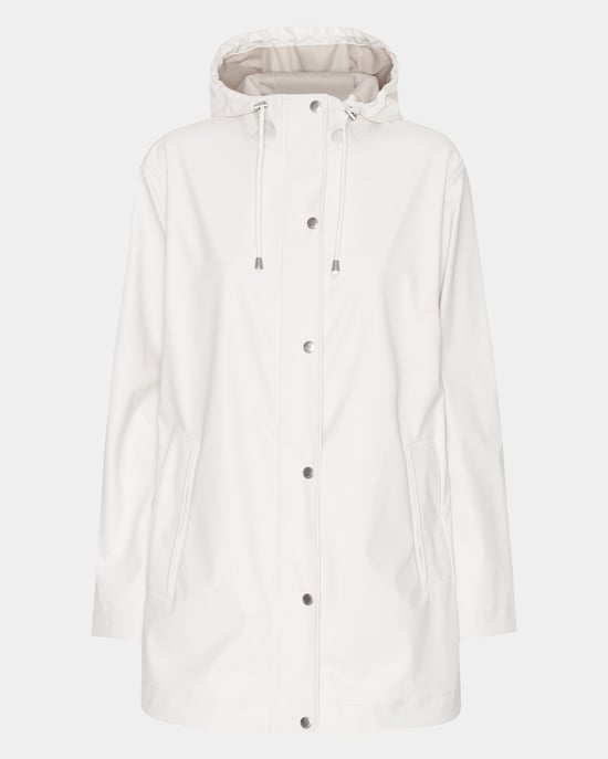 Short Raincoat in Light Grey - Image 4