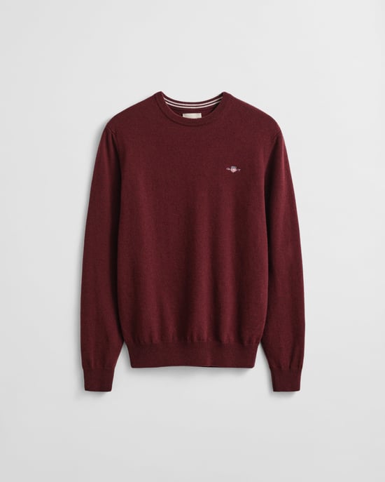 Crew Neck Jumper in Dark Red - Image 1