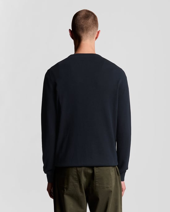 Crew Neck Jumper in Dark Blue - Image 2
