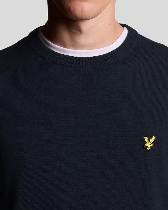 Crew Neck Jumper in Dark Blue - Image 3