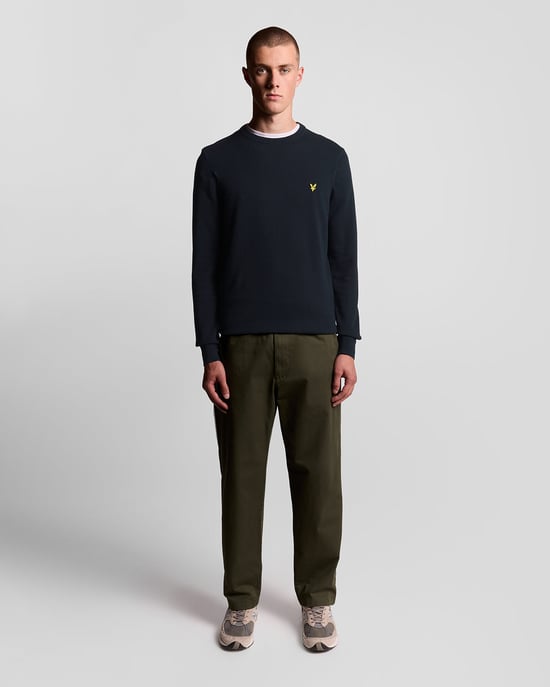 Crew Neck Jumper in Dark Blue - Image 6