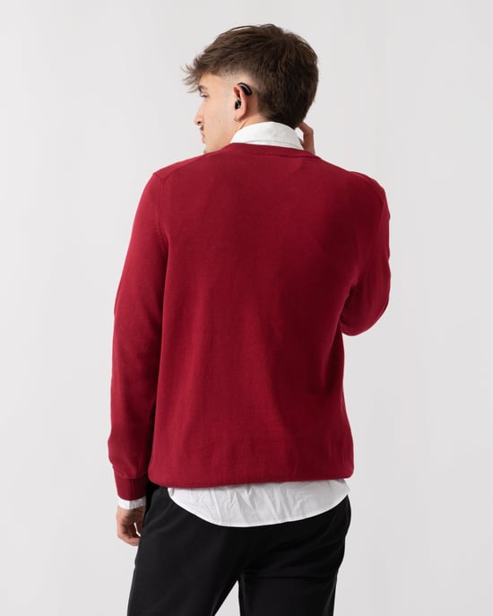 Sweater in Dark Red - Image 2