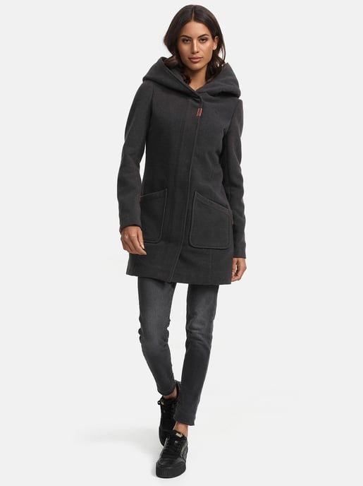 Marikoo dames wintermantel met capuchon en getailleerd model - Image 2