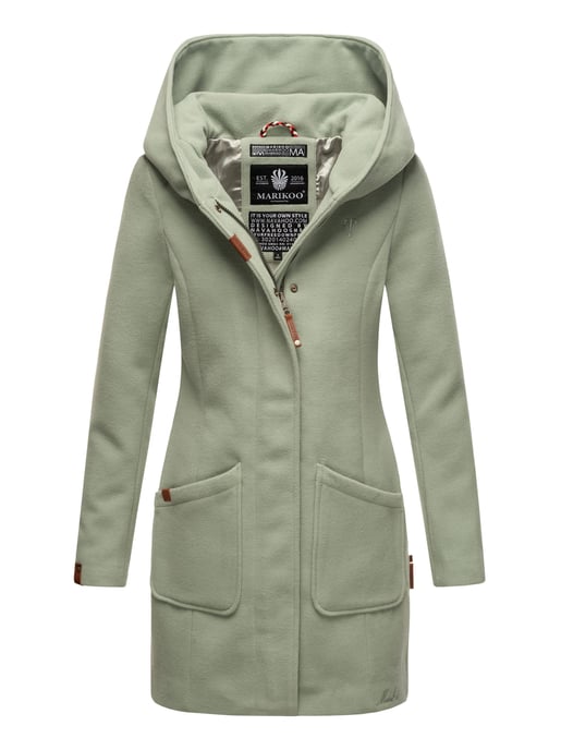 Marikoo women’s winter coat with hood and fitted silhouette - Image 1