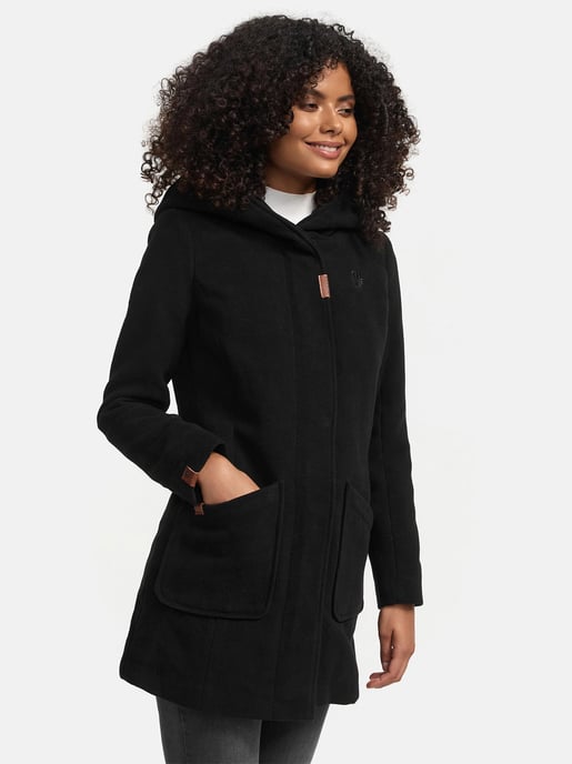Marikoo women’s winter coat with hood and fitted silhouette - Image 2