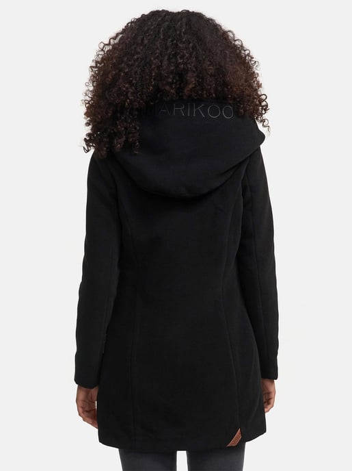 Marikoo women’s winter coat with hood and fitted silhouette - Image 3