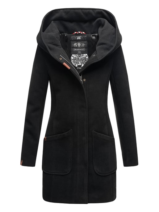 Marikoo women’s winter coat with hood and fitted silhouette - Image 4