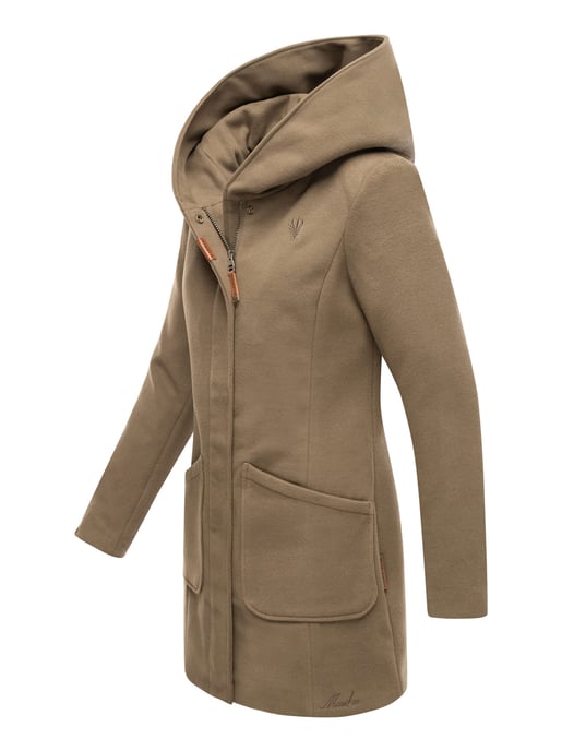 Marikoo dames wintermantel met capuchon en getailleerd model - Image 6