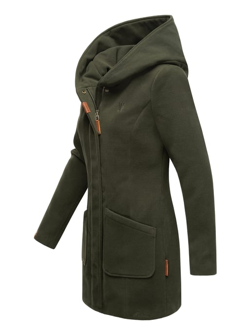 Marikoo dames wintermantel met capuchon en getailleerd model - Image 6