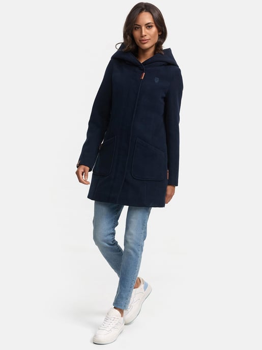 Marikoo dames wintermantel met capuchon en getailleerd model - Image 3