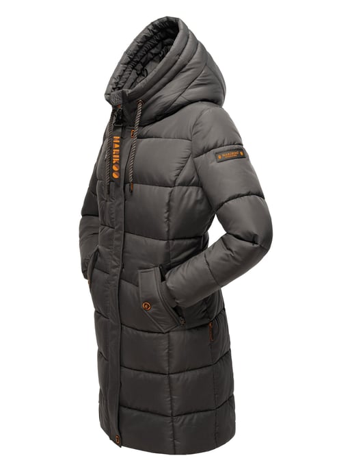 Marikoo dames winterjas – Lange gewatteerde jas met capuchon & zakken - Image 4