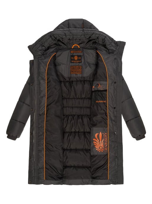 Marikoo dames winterjas – Lange gewatteerde jas met capuchon & zakken - Image 6