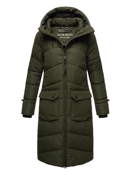 Marikoo Tomomii dames winterjas – lang, warm & met capuchon - Image 1