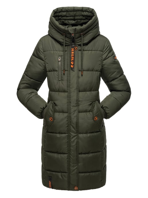 Marikoo dames winterjas – Lange gewatteerde jas met capuchon & zakken - Image 1