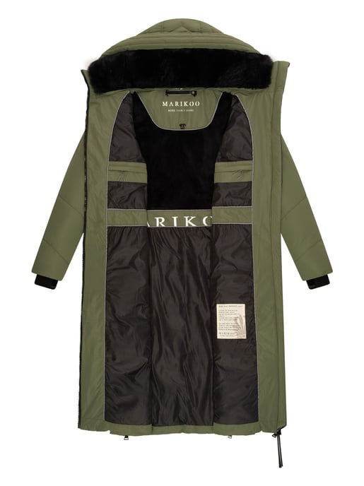 Marikoo Nadaree dames winterjas – lang, warm & met capuchon - Image 5