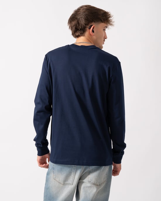 Long Sleeve T-Shirt in Dark Blue - Image 2