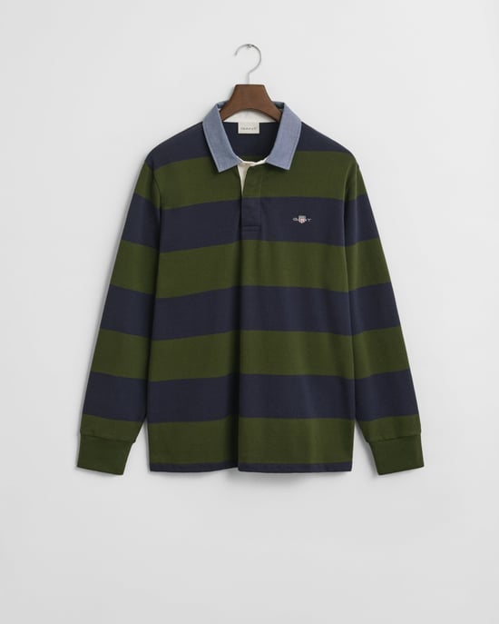 Regular Fit Heavy Rugger in Dark Green - Image 3