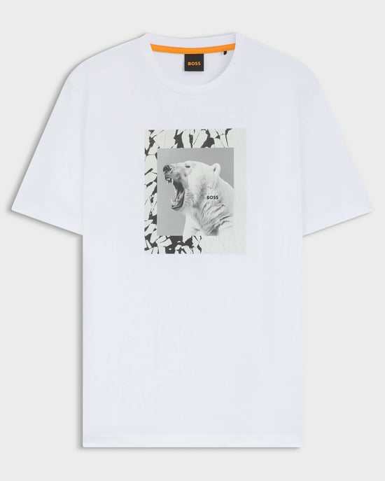 Te lupo T-Shirt in White - Image 1