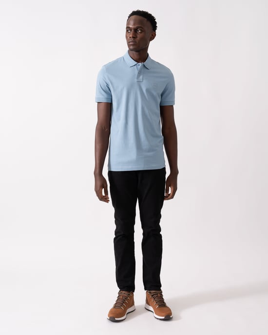 Passenger Slim-Fit Polo Shirt in Light Blue - Image 4