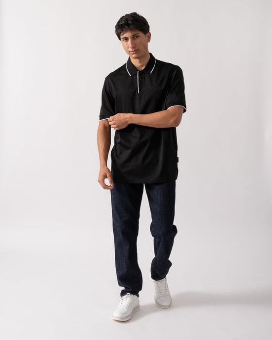 Polo Shirt in Black - Image 4