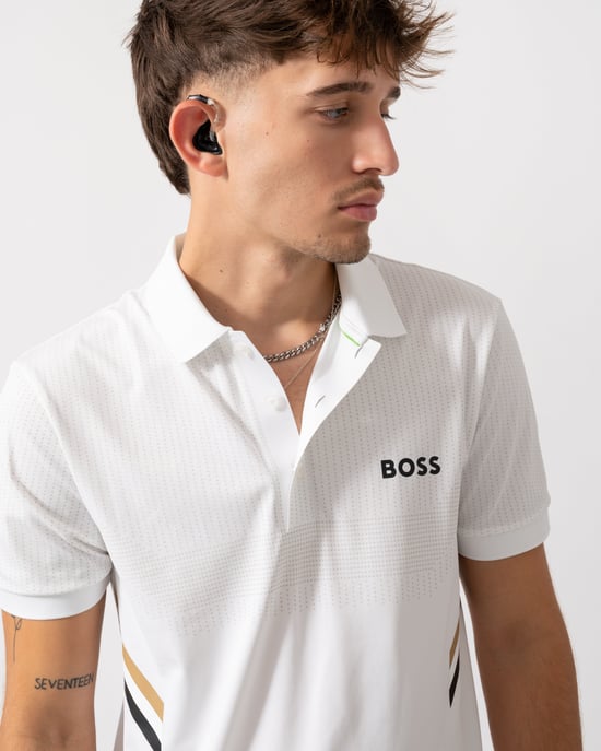 Paule TOC Polo Shirt in White - Image 2