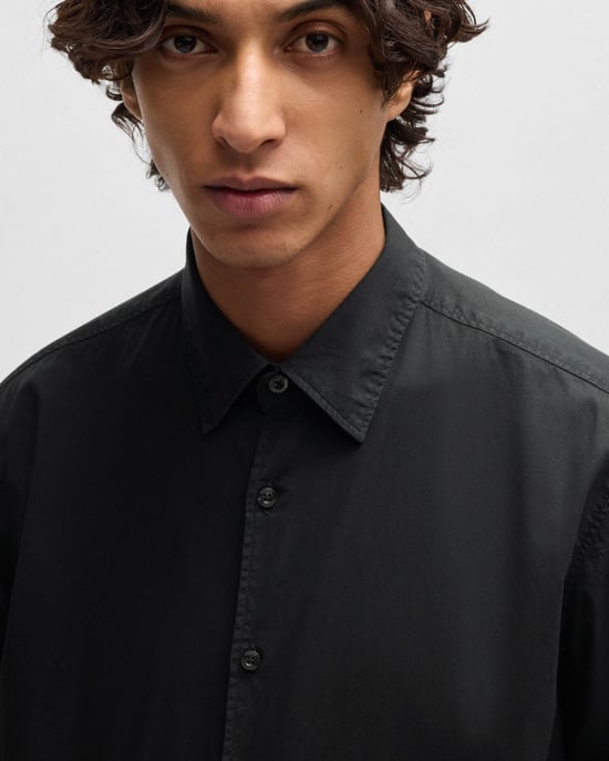 Ermo Slim-Fit Shirt in Black - Image 4