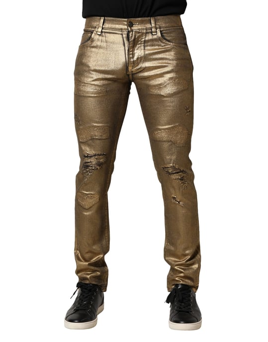 Metalen Versleten Rechtnex Jeans - Image 2