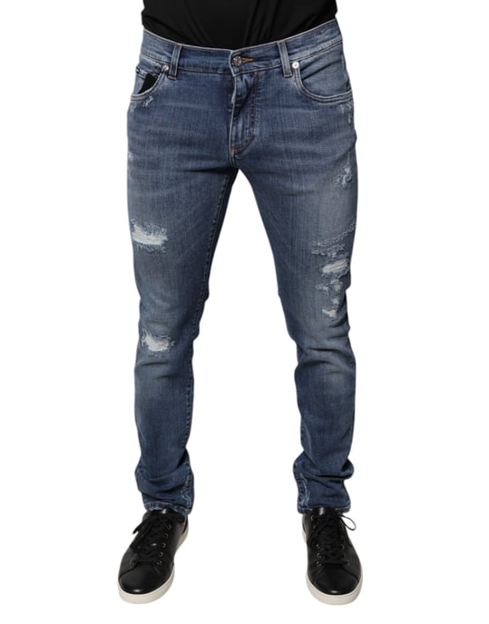 Slim Fit Gescheurde Jeans - Image 1