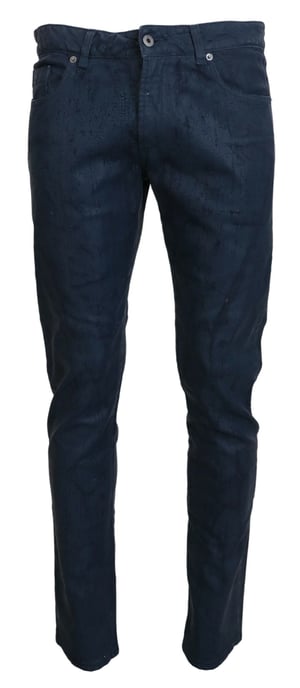 Slim Fit Texturerade Jeans - Image 1