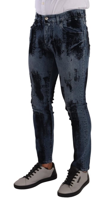 Färgsplatter Slim Jeans - Image 4