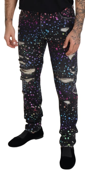 Regenboog Spat Verweerde Jeans Pan73302 - Image 4