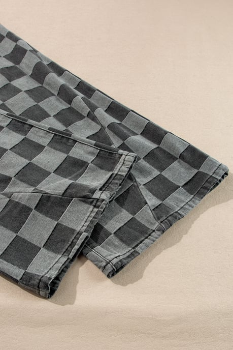Checkered Pattern Jeans - Image 3
