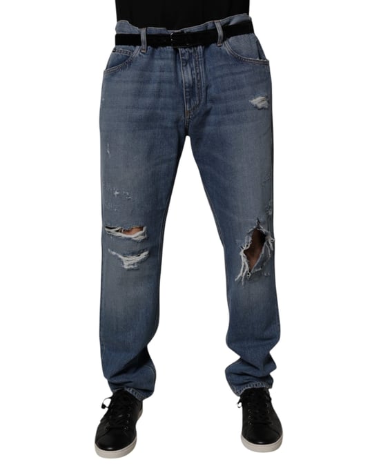 Ontspannen Pasvorm Gescheurde Jeans - Image 1
