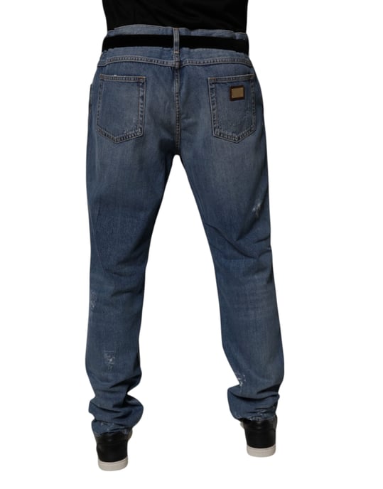 Ontspannen Pasvorm Gescheurde Jeans - Image 4