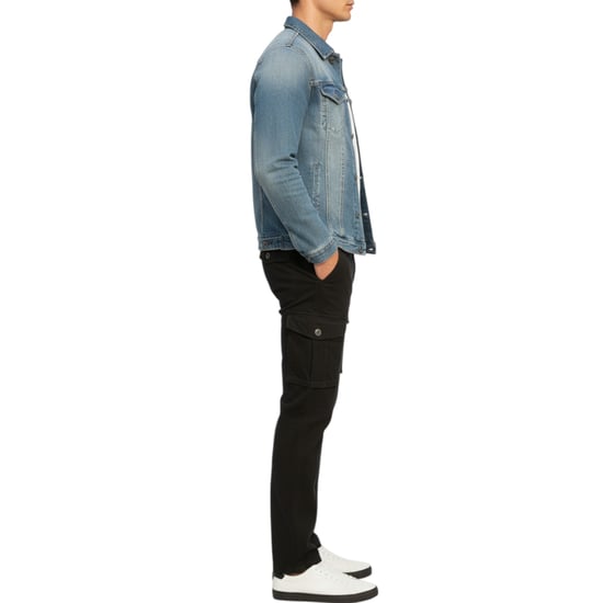 Mens Cargo Trousers Regular Fit Casual Stretch Cotton Cargo Combat Work Pants - Image 3