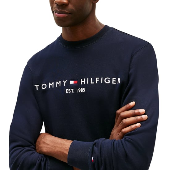 Tommy Hilfiger Mens Fleece Sweatshirt Embroidered Logo Pullover Crew Neck Jumper - Image 3