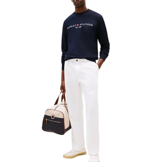 Tommy Hilfiger Mens Fleece Sweatshirt Embroidered Logo Pullover Crew Neck Jumper - Image 4