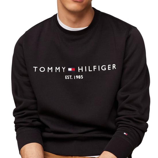 Tommy Hilfiger Mens Fleece Sweatshirt Embroidered Logo Pullover Crew Neck Jumper - Image 5