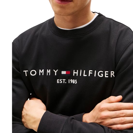 Tommy Hilfiger Mens Fleece Sweatshirt Embroidered Logo Pullover Crew Neck Jumper - Image 6