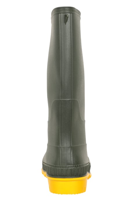 Kids Plain Wellies PVC Outer Deep Lugs Waterproof Outdoors Rain Boots Khaki - Image 3