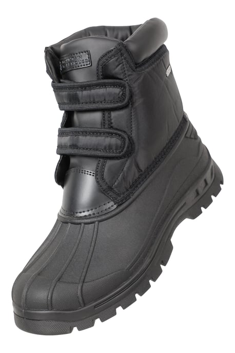 'Grit' Women's Short Muck Boots with Touch Strap Fastening Cushioned Footbed Hiking Shoes Black - Image 6