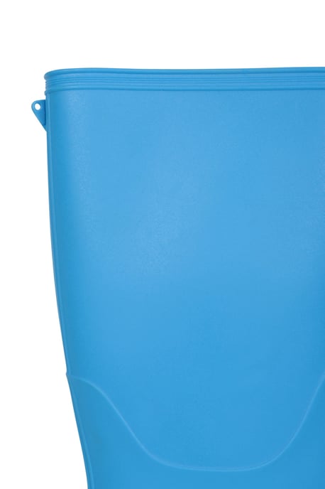 Kids Plain Wellies PVC Outer Deep Lugs Waterproof Outdoors Rain Boots Blue - Image 5