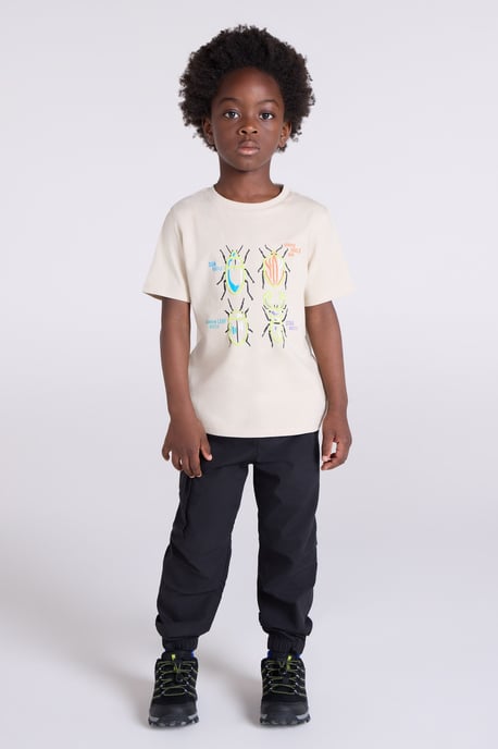 'Active' Kids Trousers with Multiple Pockets Hook & Loop Closure Quick Drying Pants Black - Image 2