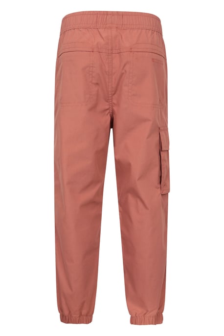 'Active' Kids Trousers with Multiple Pockets Hook & Loop Closure Quick Drying Pants Rust - Image 3