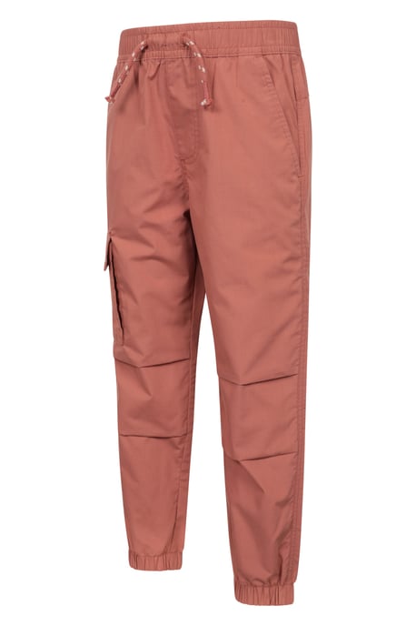 'Active' Kids Trousers with Multiple Pockets Hook & Loop Closure Quick Drying Pants Rust - Image 4