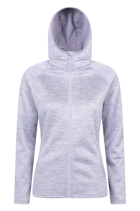 'IsoCool Dynamic Chakra' Women's Hoodie with Chin Guard Cosy Jacket Purple - Image 5