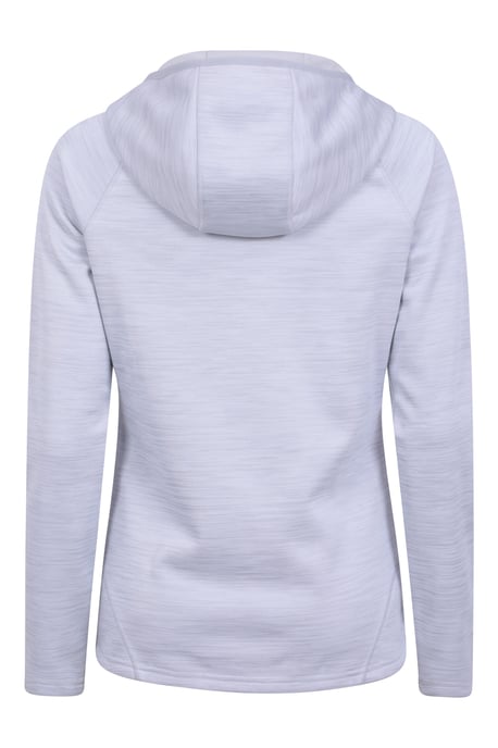 'IsoCool Dynamic Chakra' Women's Hoodie with Chin Guard Cosy Jacket Grey - Image 5