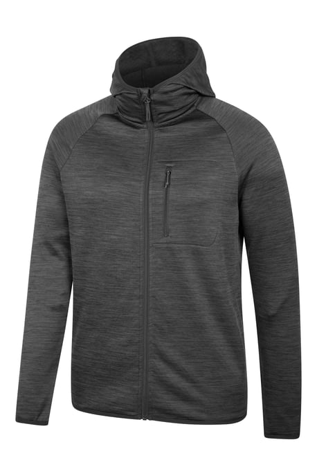 'Marker' Men's Active Hoodie Quick Wicking Breathable Running Gym Jumper Grey - Image 4