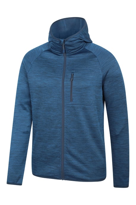 'Marker' Men's Active Hoodie Quick Wicking Breathable Running Gym Jumper Dark Blue - Image 3
