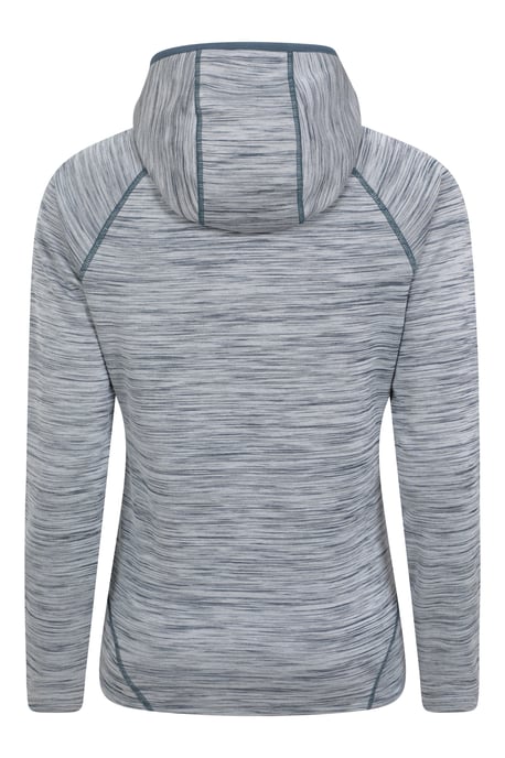 'IsoCool Dynamic Chakra' Women's Hoodie with Chin Guard Cosy Jacket Navy/Blue - Image 3